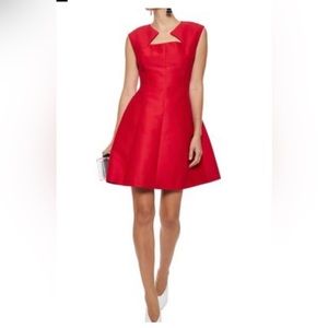 Halston Heritage Red Flare Dress